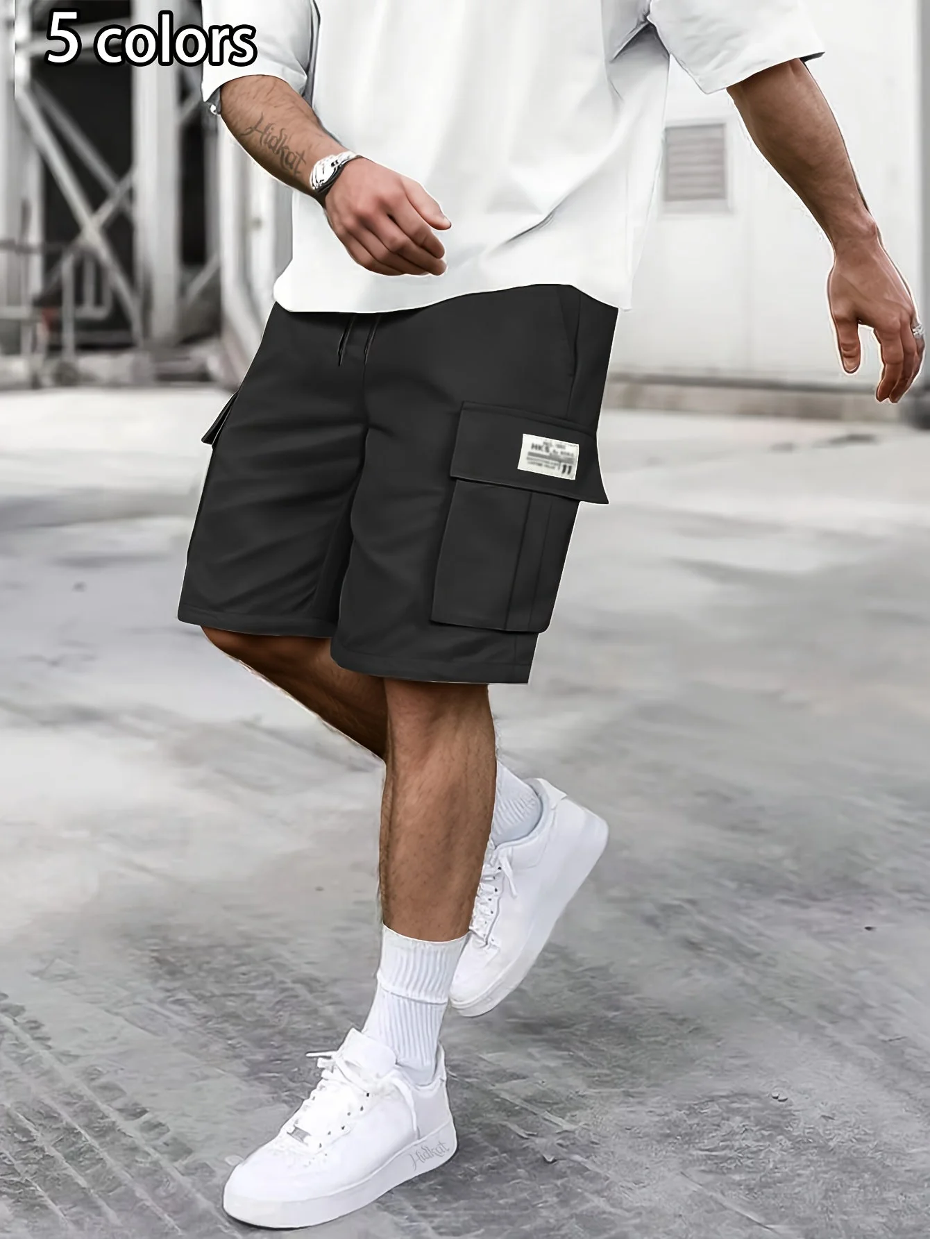 Short cargo décontracté pour homme avec poches multiples – Style urbain polyvalent - Image 3