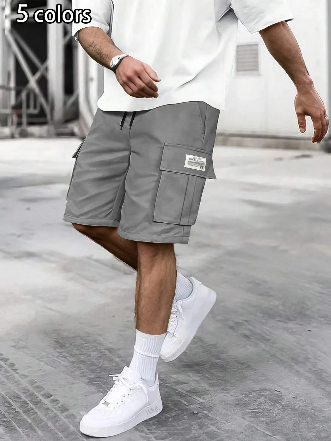 Short cargo décontracté pour homme avec poches multiples – Style urbain polyvalent - Image 4