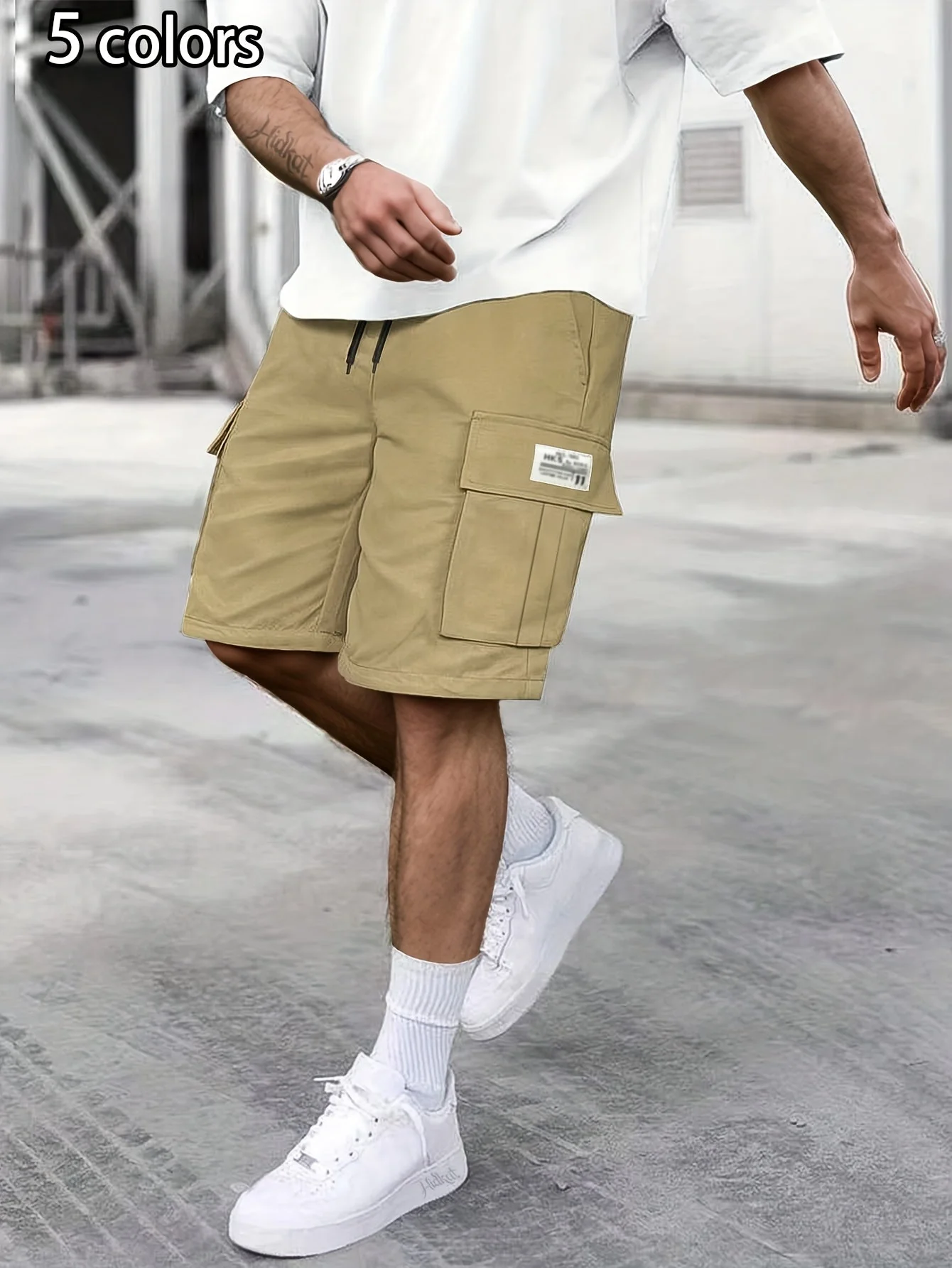 Short cargo décontracté pour homme avec poches multiples – Style urbain polyvalent - Image 5