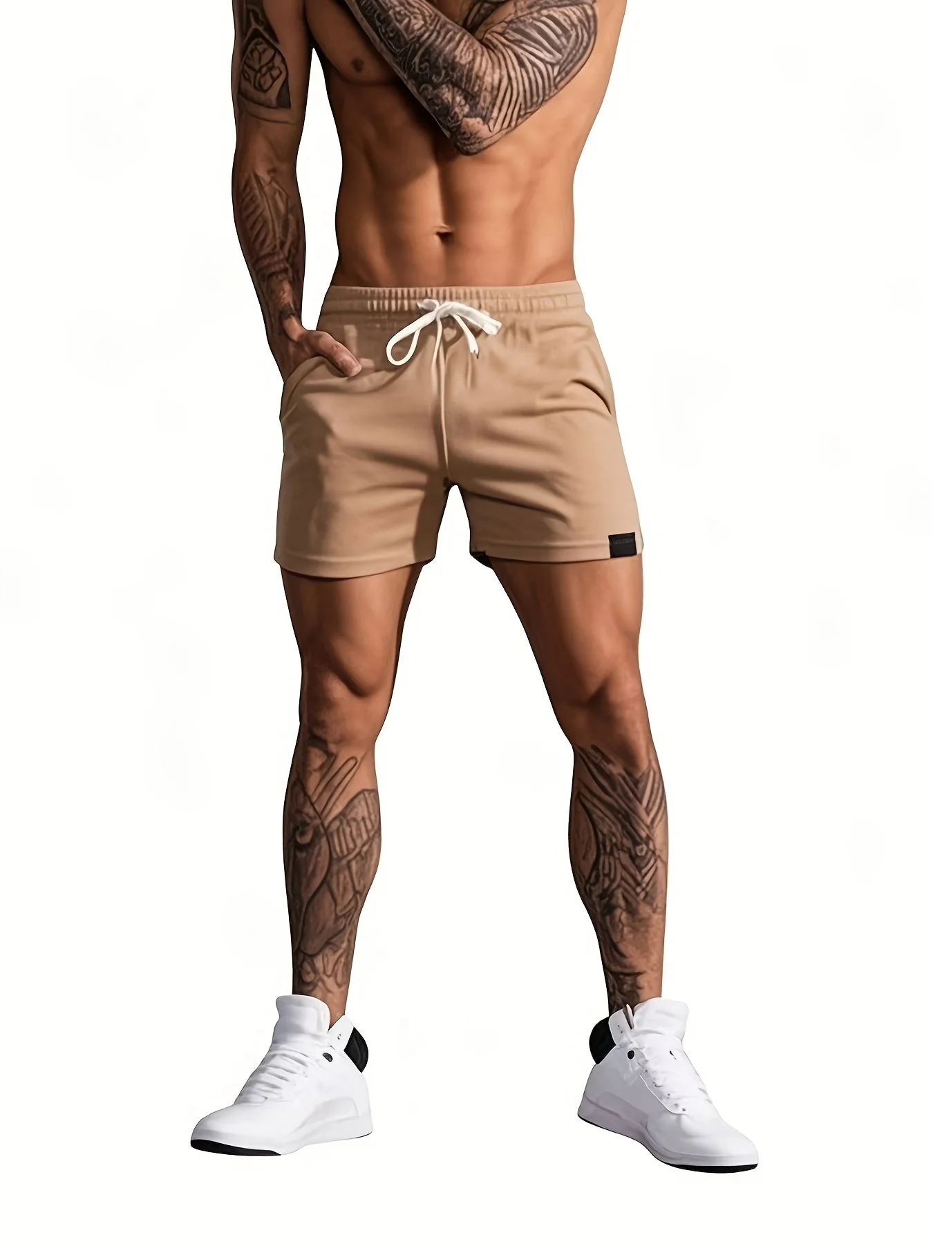 Short de sport pour homme ajusté style urbain fitness - Image 3