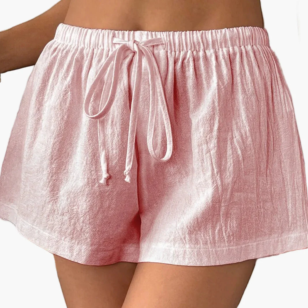 Short décontracté pour femme à taille haute avec cordon, style estival pour la maison et les sorties - Image 10