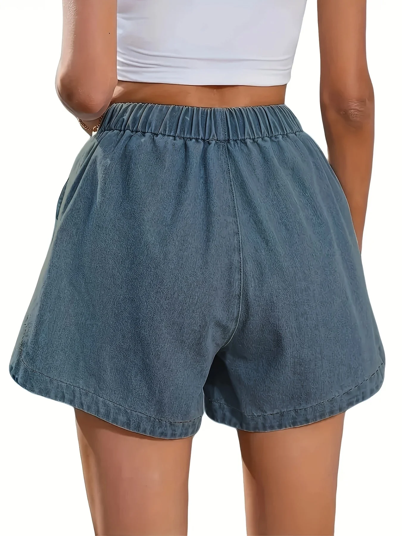 Short décontracté taille élastique femme style urbain pour l'été - Image 8