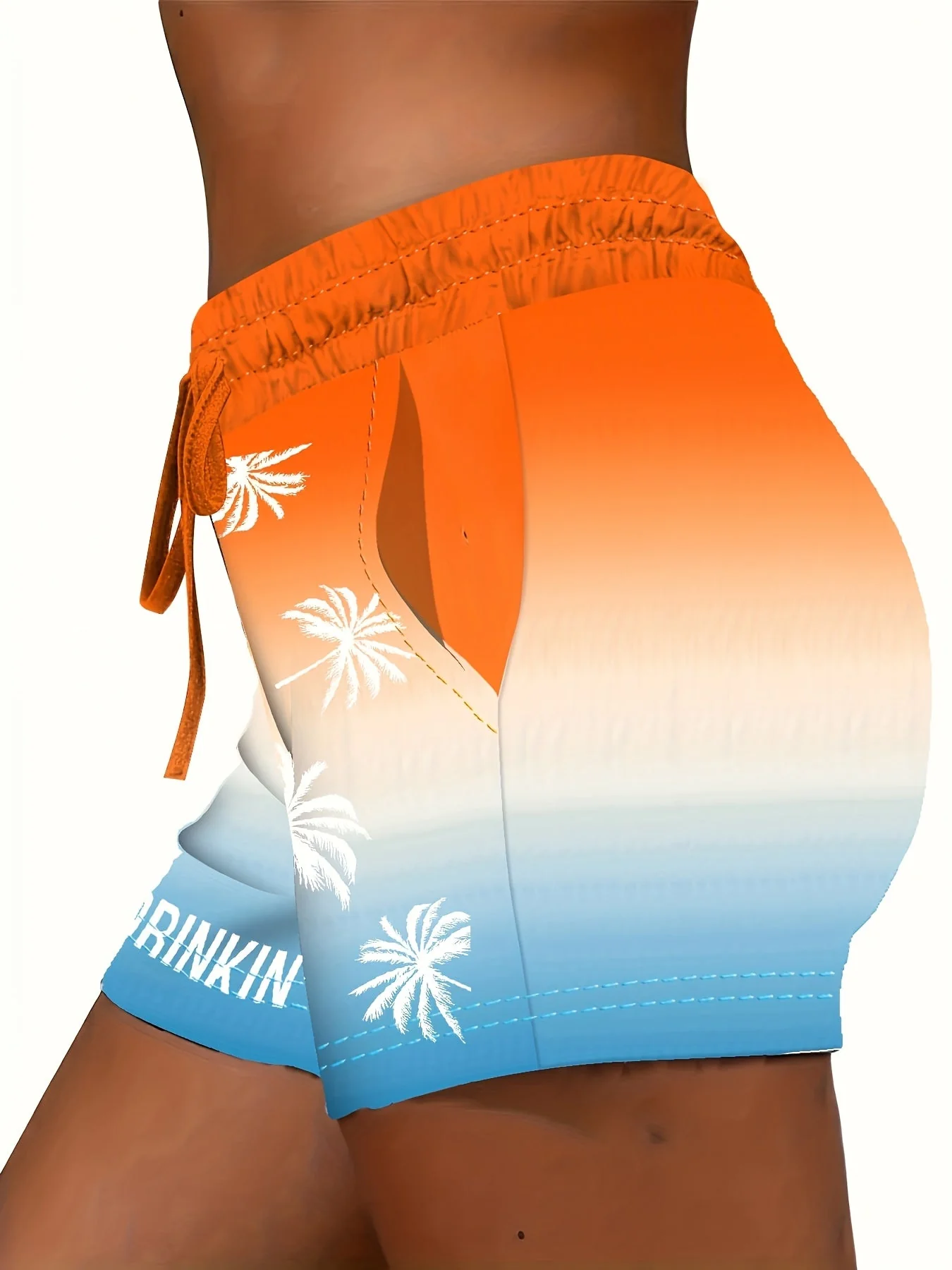 Short de détente femme style vacances avec motif palmiers et inscription "DAY DRINKIN'" – Idéal pour l'été et les loisirs - Image 8