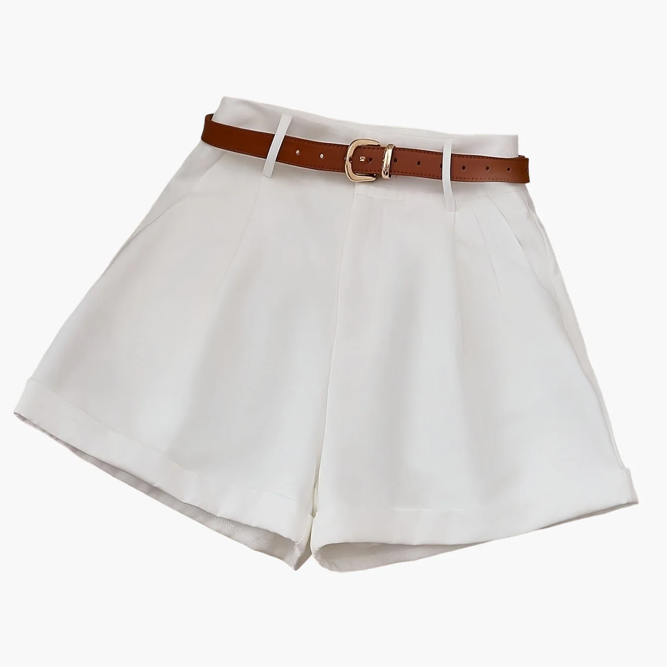 Short élégant pour femme avec ceinture – Style chic et polyvalent pour été - Image 7