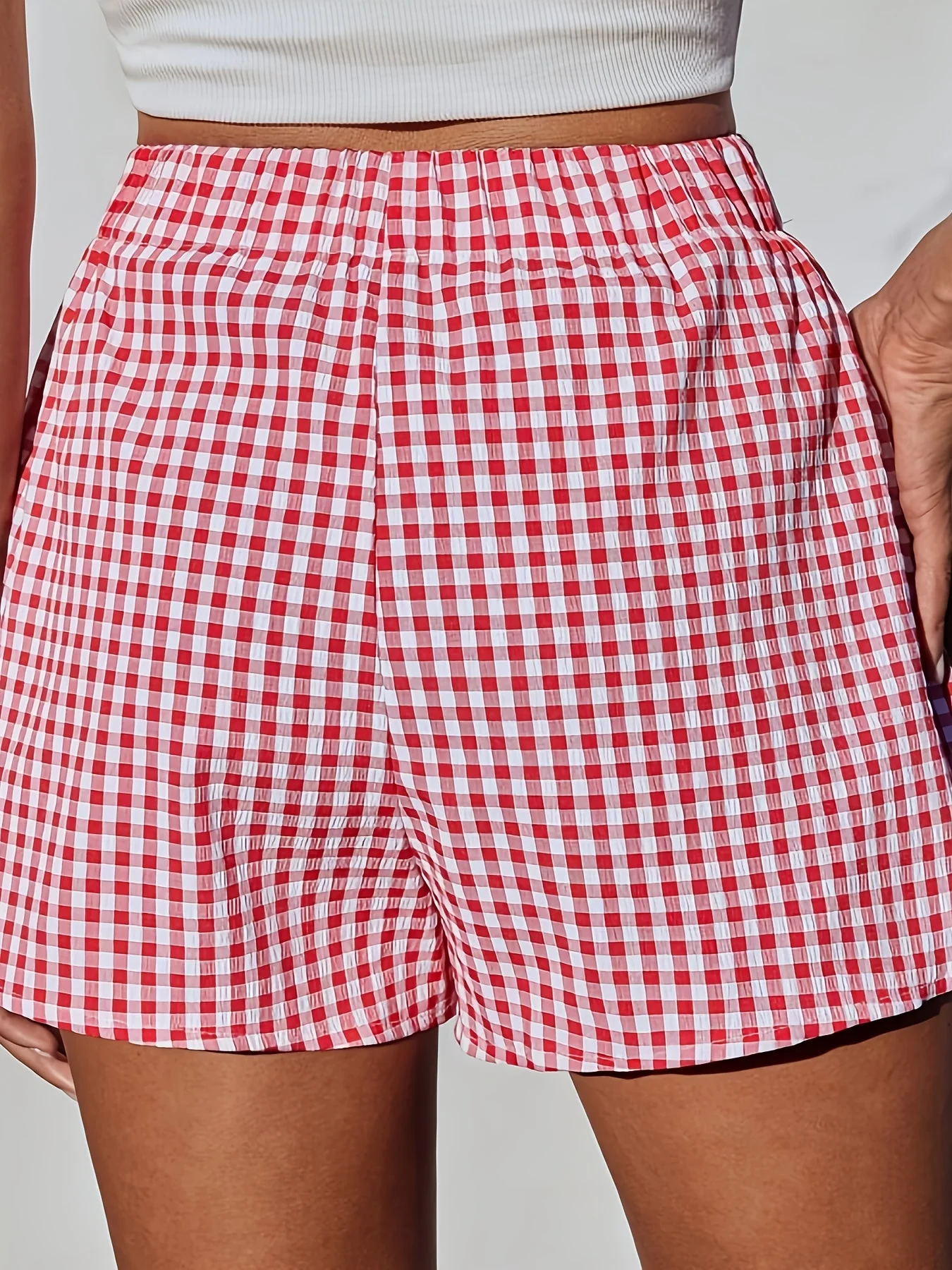 Short élégant à rayures pour femme, style décontracté idéal pour l'été - Image 7