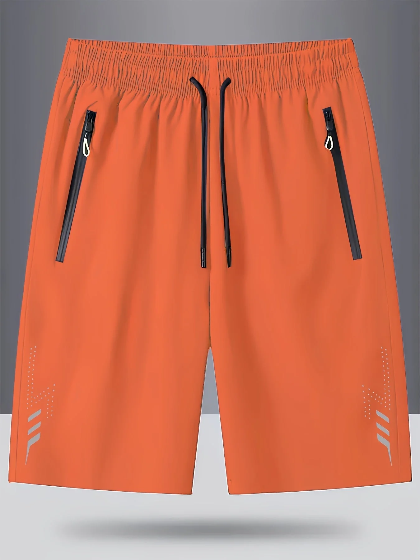 Short de sport décontracté pour homme avec poches zippées et motif géométrique - Image 10