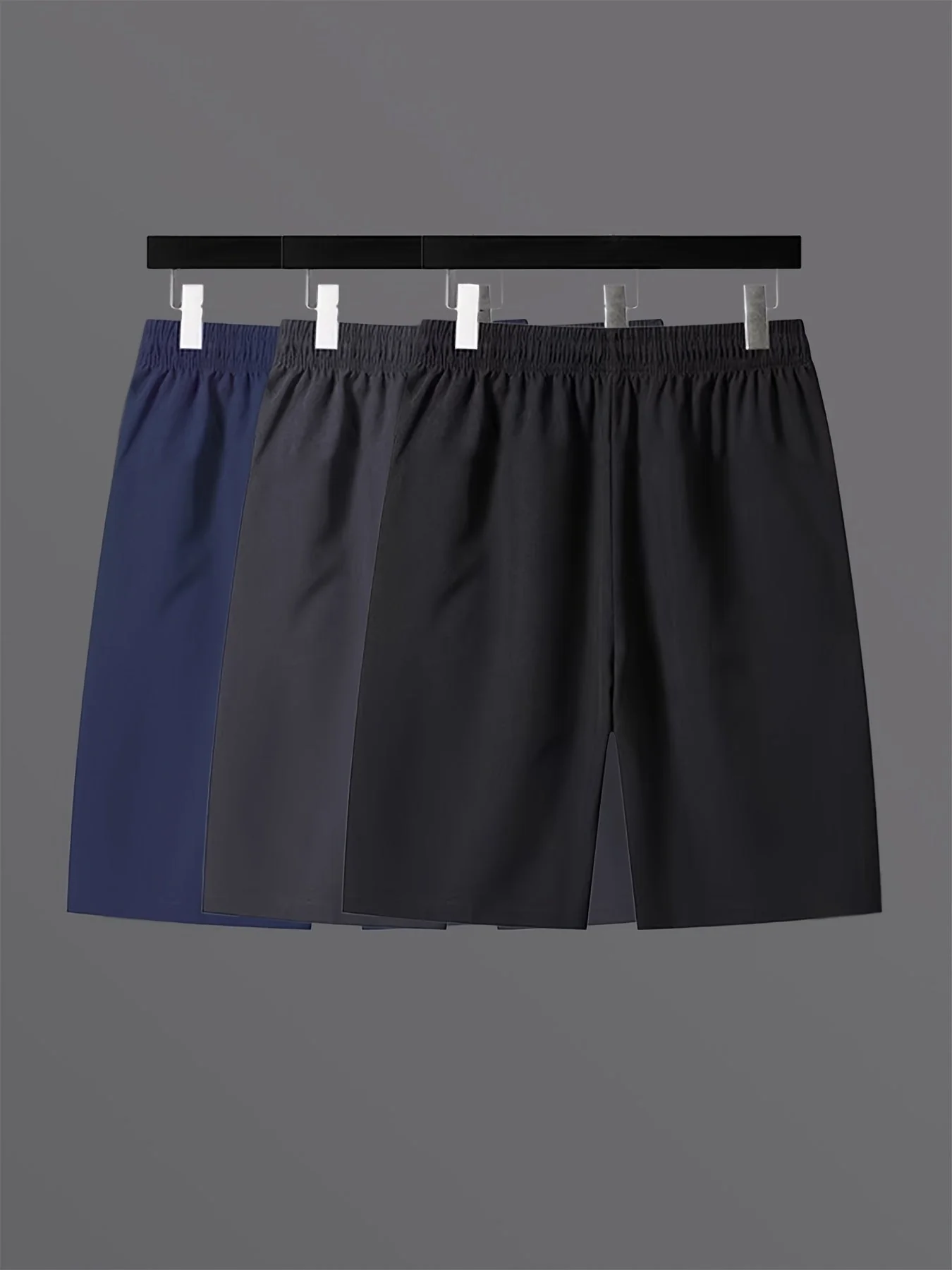 Short de sport décontracté pour homme avec poches zippées et motif géométrique - Image 7