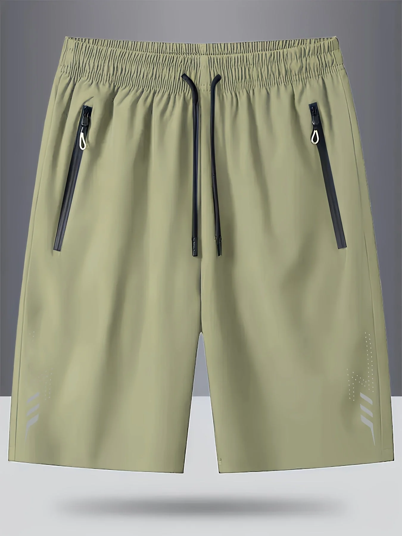Short de sport décontracté pour homme avec poches zippées et motif géométrique - Image 8