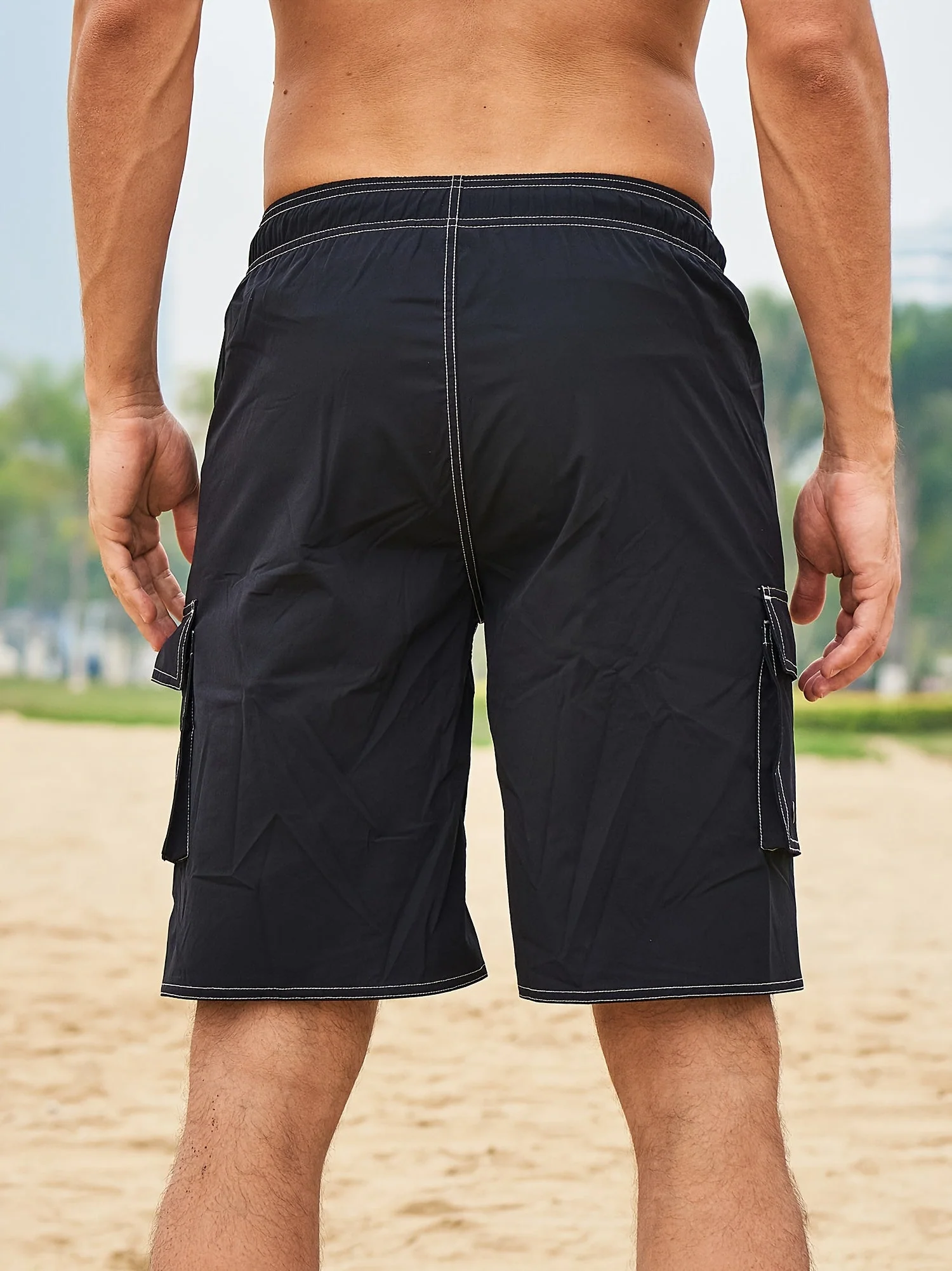 Shorts de bain homme sport à doublure anti-frottement avec poche – Idéal plage et piscine - Image 10