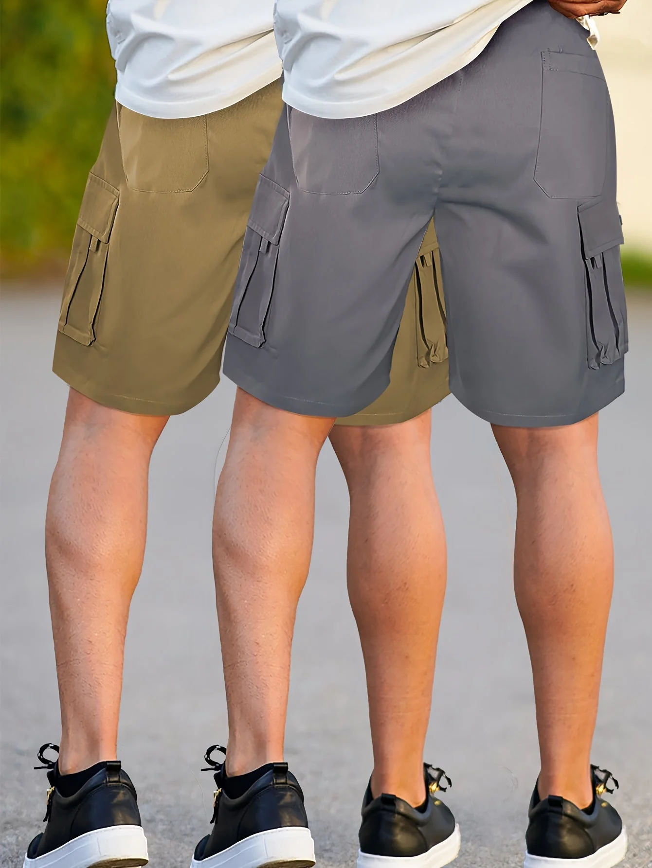 Shorts cargo décontractés pour homme 2 pièces, style urbain et polyvalent, idéals pour loisirs et activités extérieures - Image 7