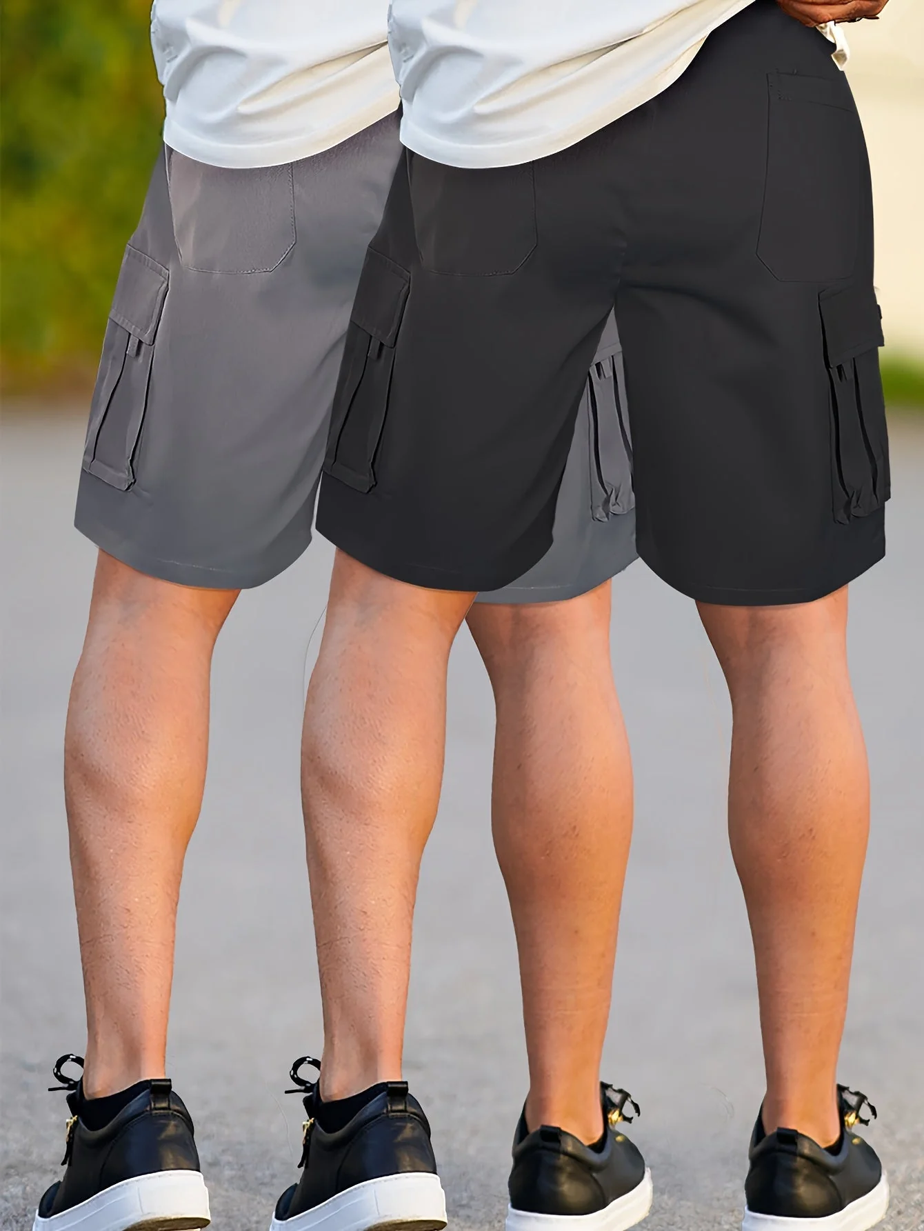 Shorts cargo décontractés pour homme 2 pièces, style urbain et polyvalent, idéals pour loisirs et activités extérieures - Image 9