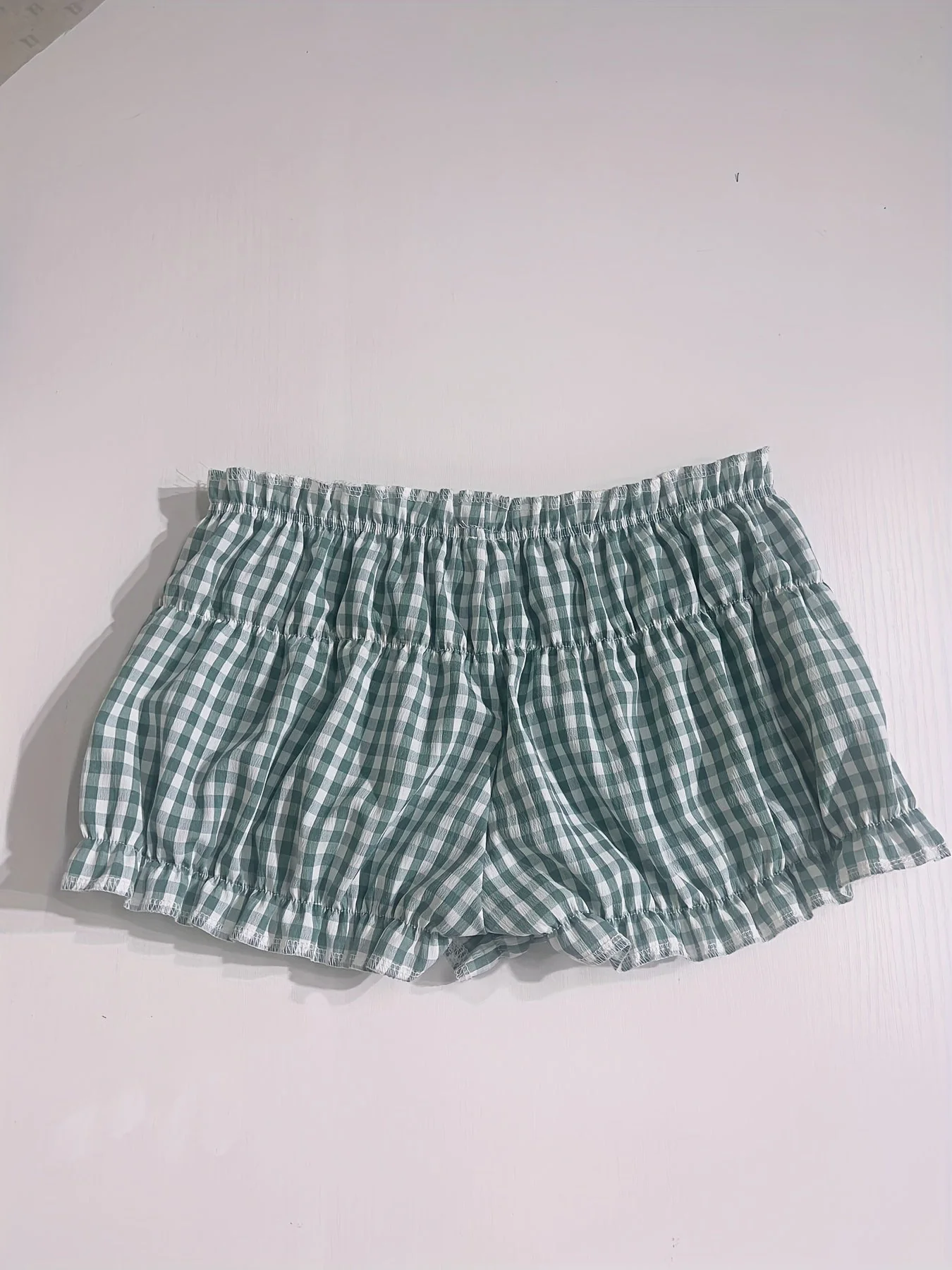 Shorts de nuit à carreaux style Y2K pour femme - Confort et charme pour l'été - Image 6