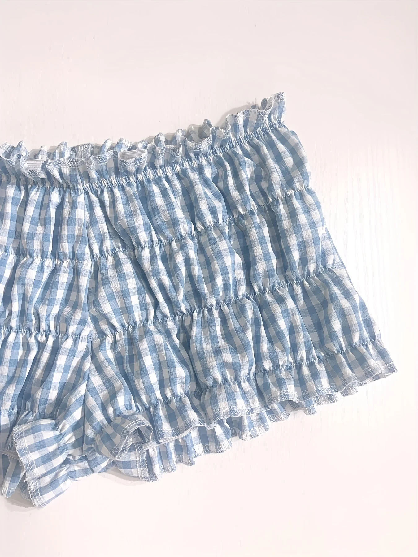 Shorts de nuit à carreaux style Y2K pour femme - Confort et charme pour l'été - Image 7