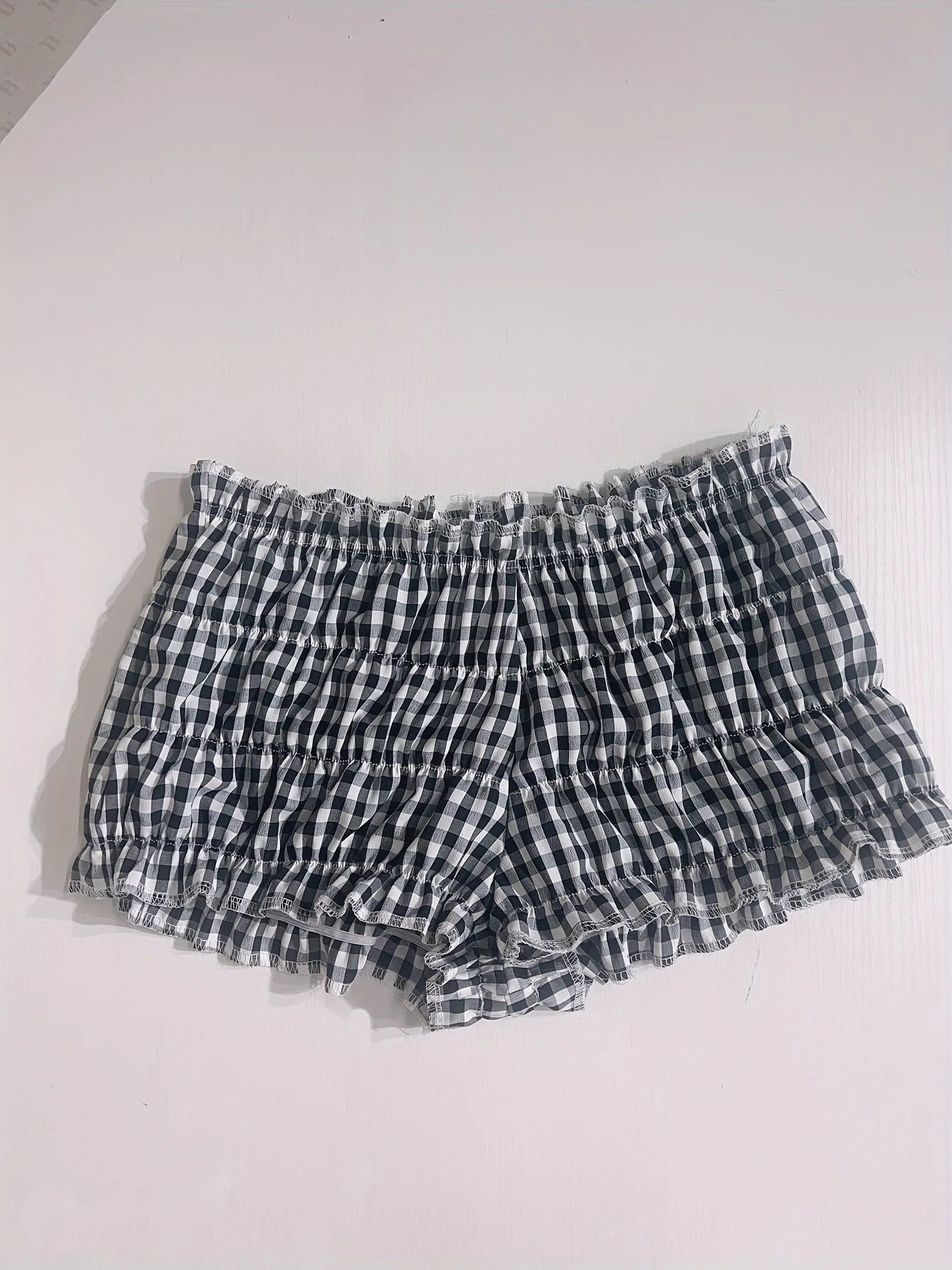 Shorts de nuit à carreaux style Y2K pour femme - Confort et charme pour l'été - Image 8