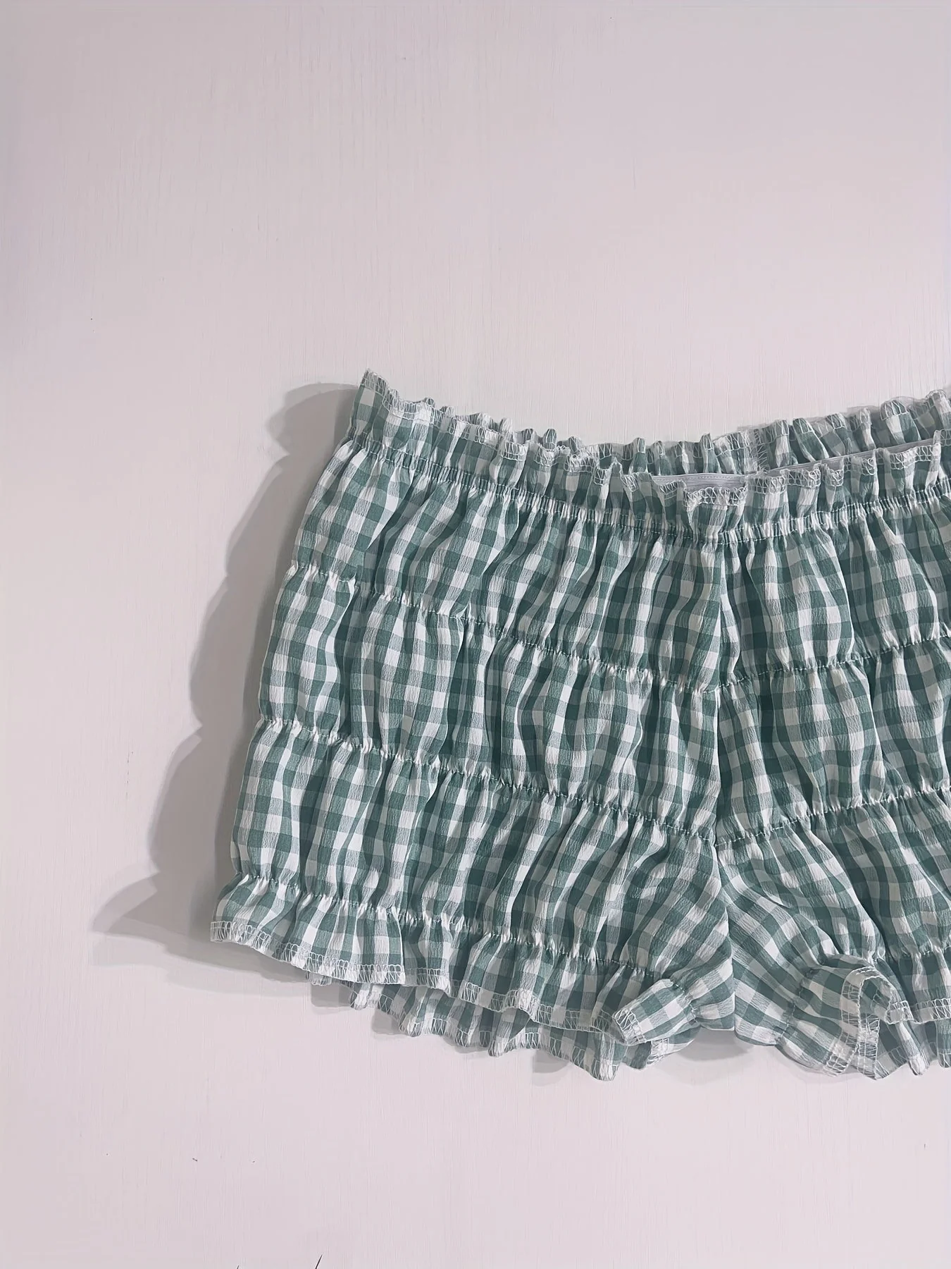 Shorts de nuit à carreaux style Y2K pour femme - Confort et charme pour l'été - Image 9