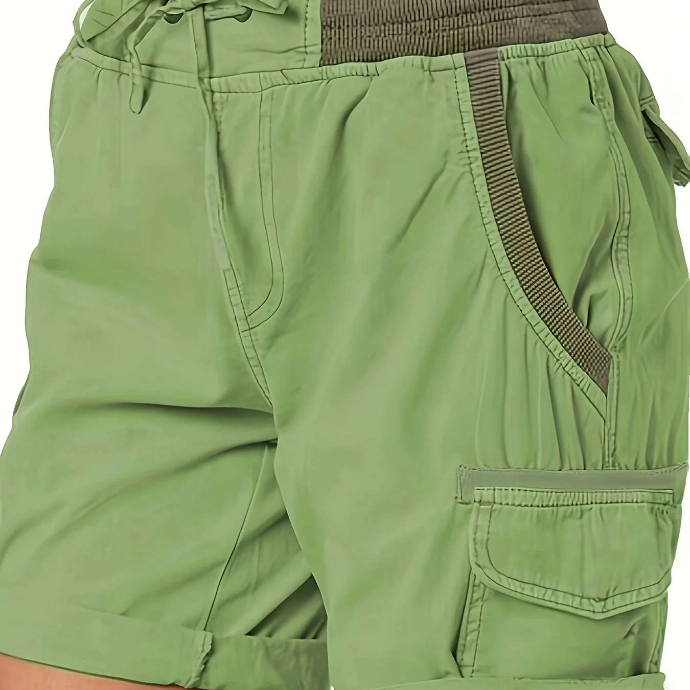 Shorts décontractés pour femme style cargo avec poches et cordon – Idéal pour l'été et les loisirs - Image 14