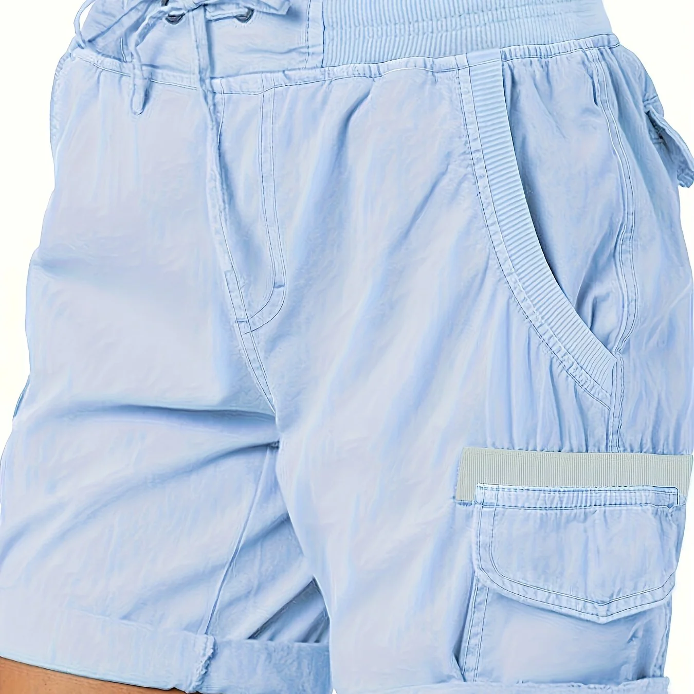 Shorts décontractés pour femme style cargo avec poches et cordon – Idéal pour l'été et les loisirs - Image 15