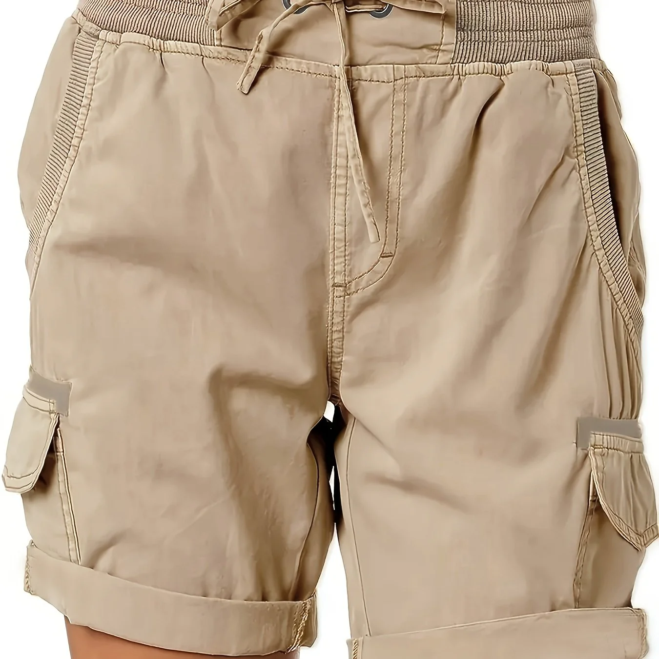 Shorts décontractés pour femme style cargo avec poches et cordon – Idéal pour l'été et les loisirs - Image 16