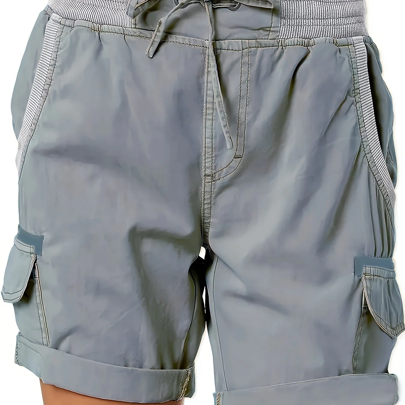 Shorts décontractés pour femme style cargo avec poches et cordon – Idéal pour l'été et les loisirs - Image 21