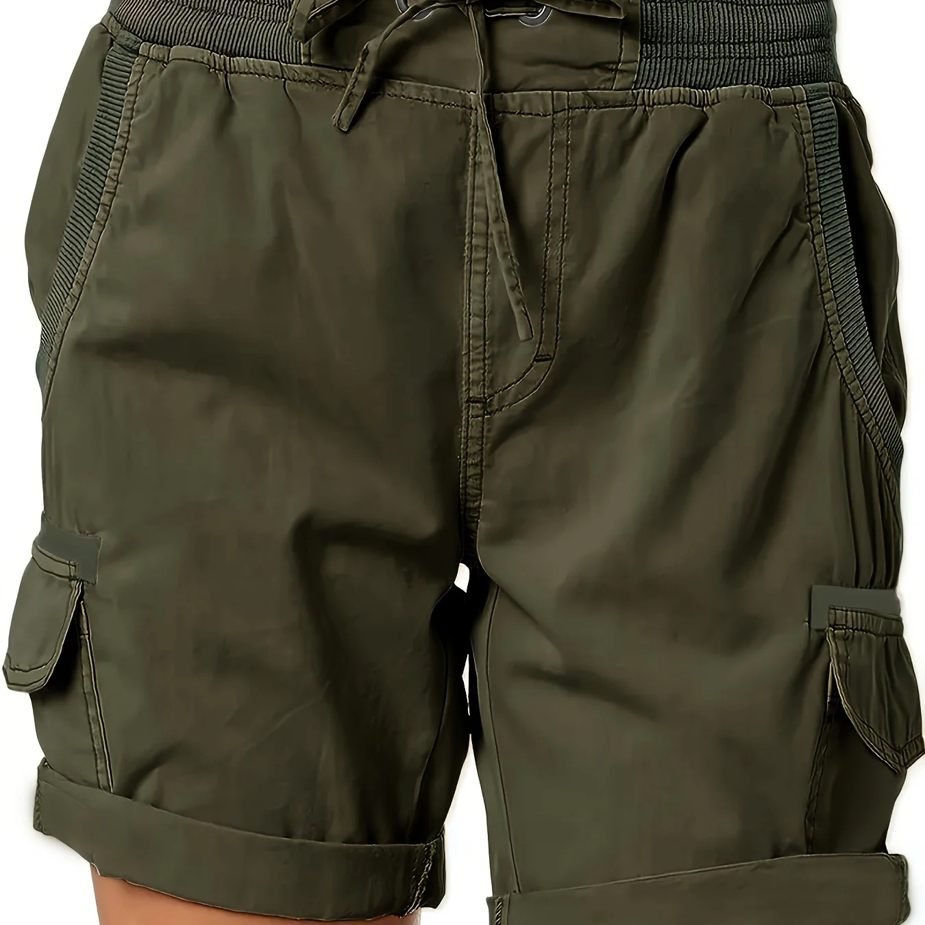 Shorts décontractés pour femme style cargo avec poches et cordon – Idéal pour l'été et les loisirs - Image 22