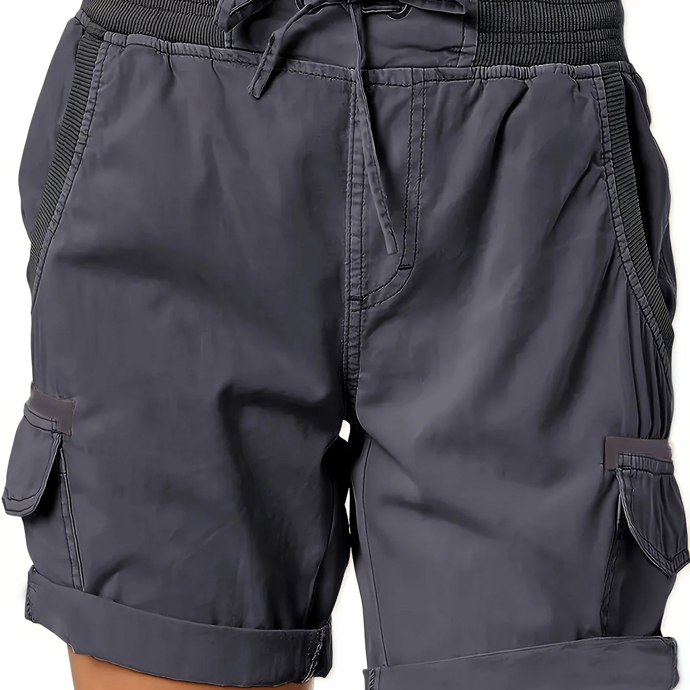 Shorts décontractés pour femme style cargo avec poches et cordon – Idéal pour l'été et les loisirs - Image 23