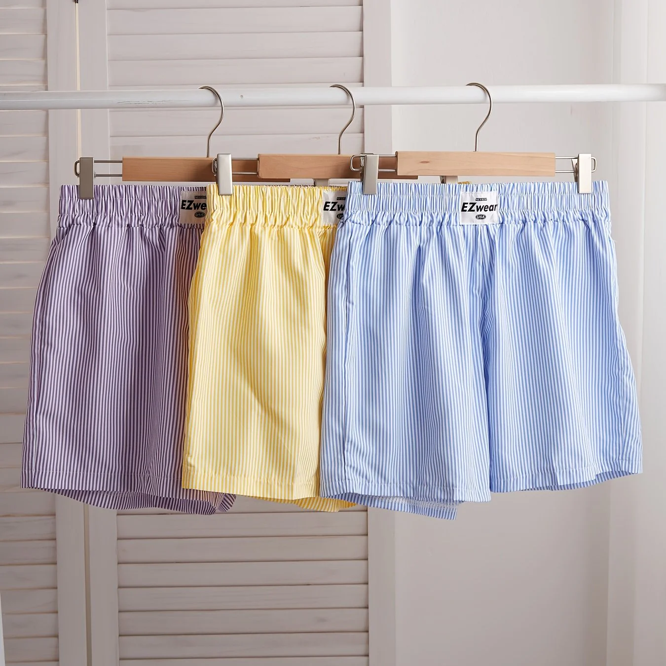 Shorts décontractés à rayures pour femme, lot de 3, style confortable pour la maison ou l'été - Image 16