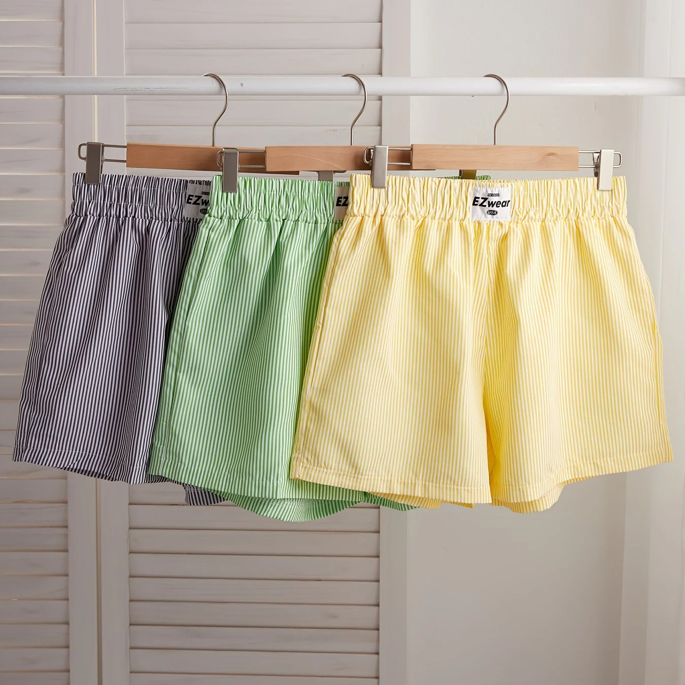 Shorts décontractés à rayures pour femme, lot de 3, style confortable pour la maison ou l'été - Image 17