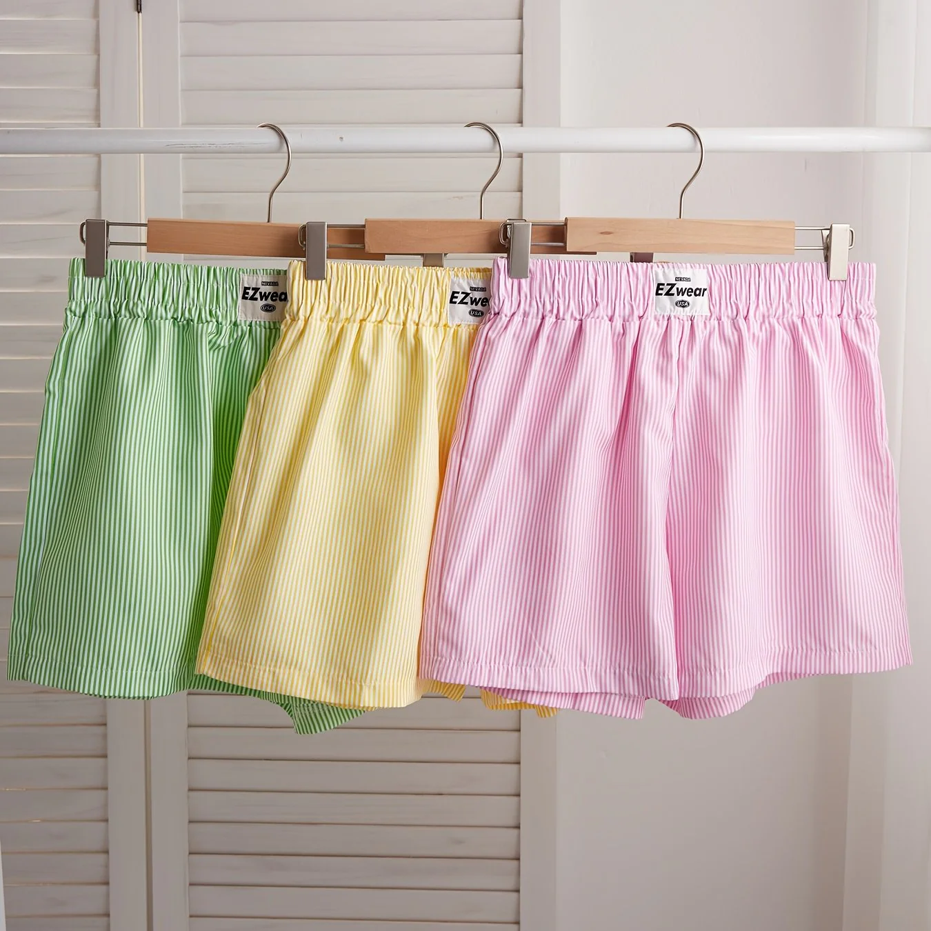 Shorts décontractés à rayures pour femme, lot de 3, style confortable pour la maison ou l'été - Image 18