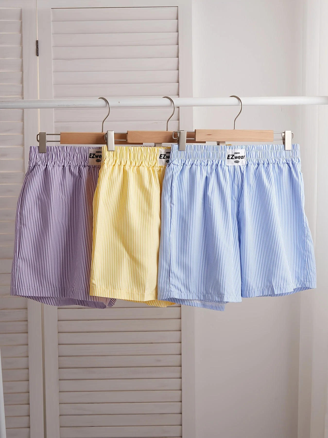 Shorts décontractés à rayures pour femme, lot de 3, style confortable pour la maison ou l'été - Image 6
