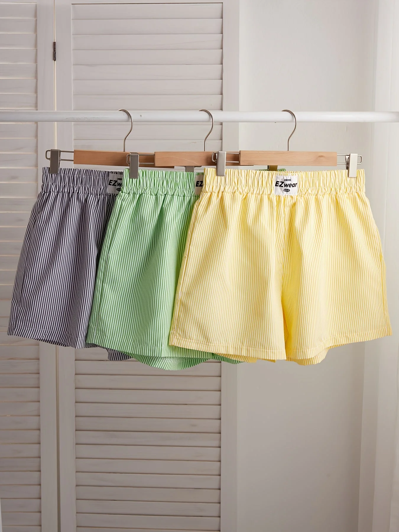 Shorts décontractés à rayures pour femme, lot de 3, style confortable pour la maison ou l'été - Image 7