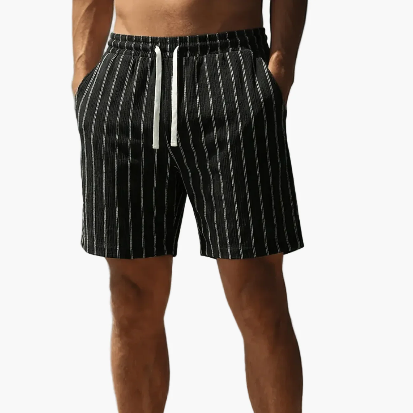 Shorts décontractés à rayures pour homme, style urbain tendance, idéals loisirs et sport - Image 15