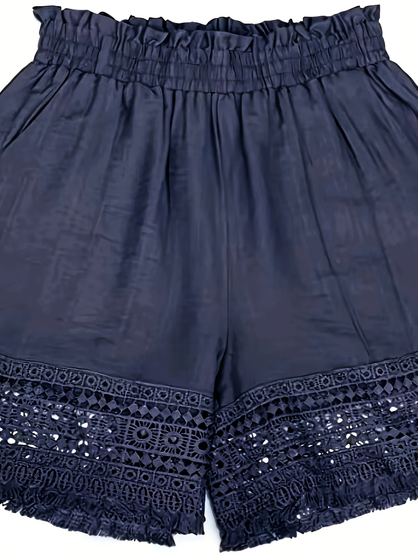 Shorts femme style bohème à taille froncée pour l'été, idéal pour les vacances et le quotidien - Image 9