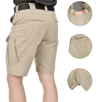 Shorts Tactiques Imperméables Homme Style Militaire Multi-Poches pour Randonnée et Activités Extérieures - Image 9