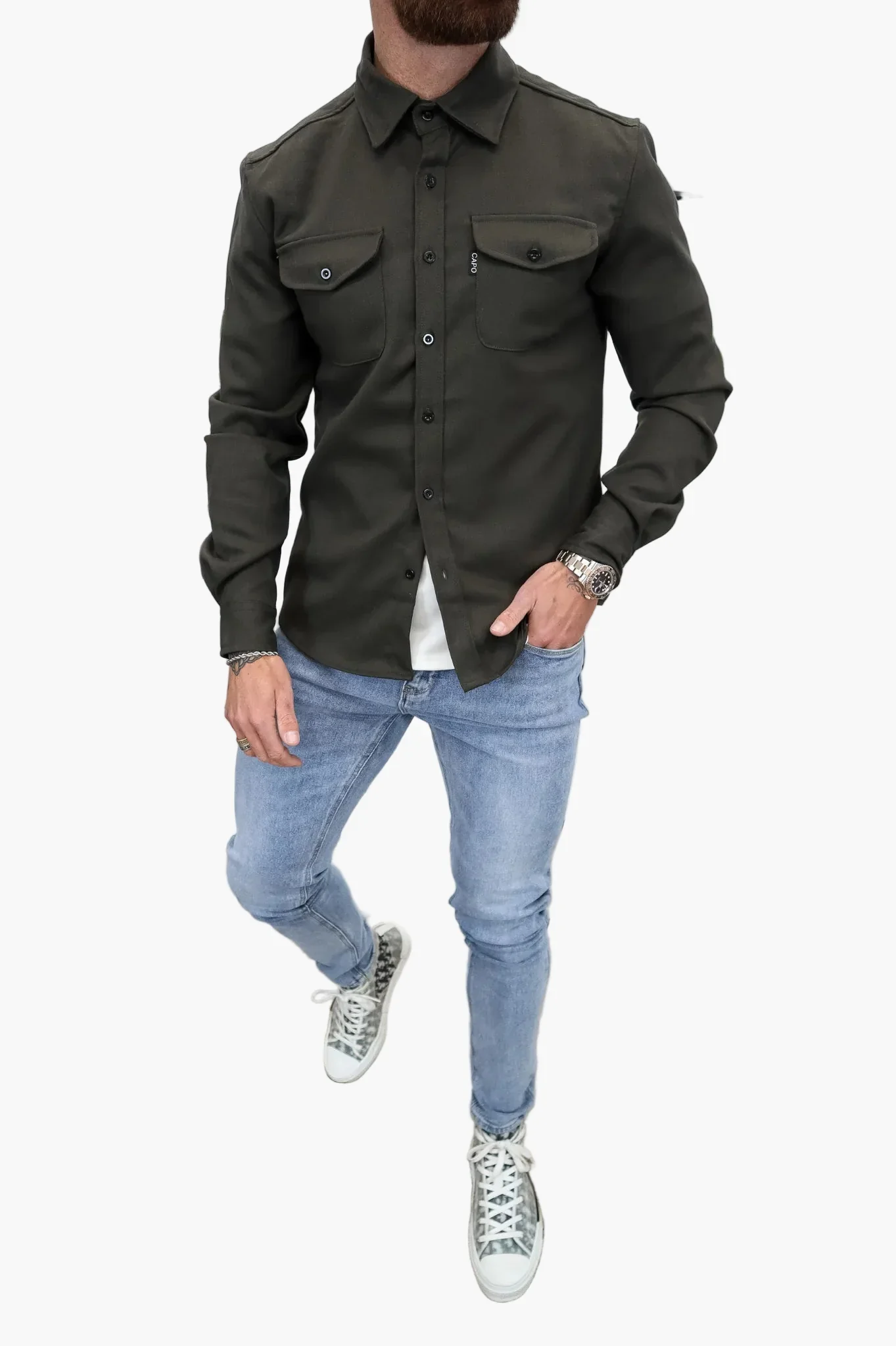 Surchemise décontractée urbaine homme, style moderne polyvalent - Image 5