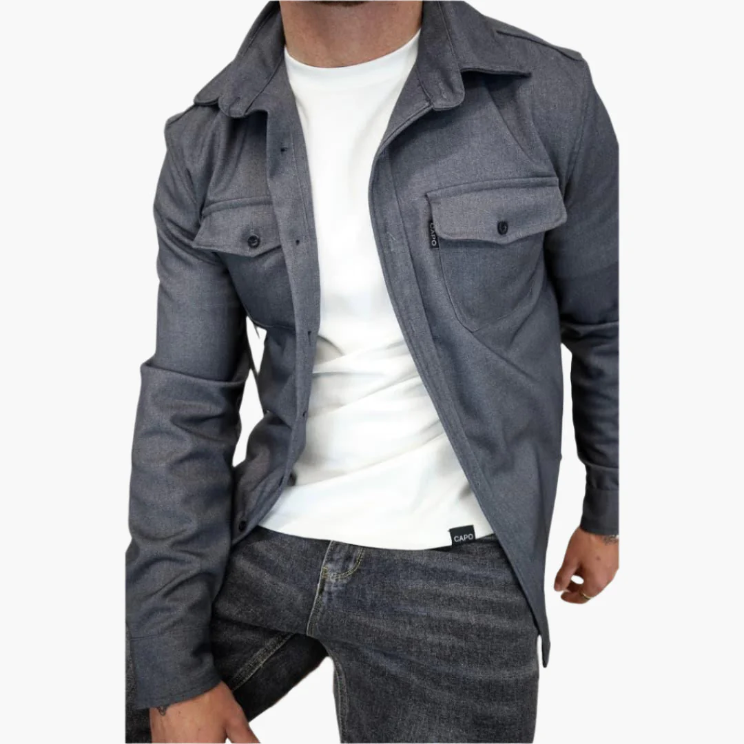 Surchemise Style Veste à Boutons pour Homme – Élégance Décontractée et Polyvalente - Image 2