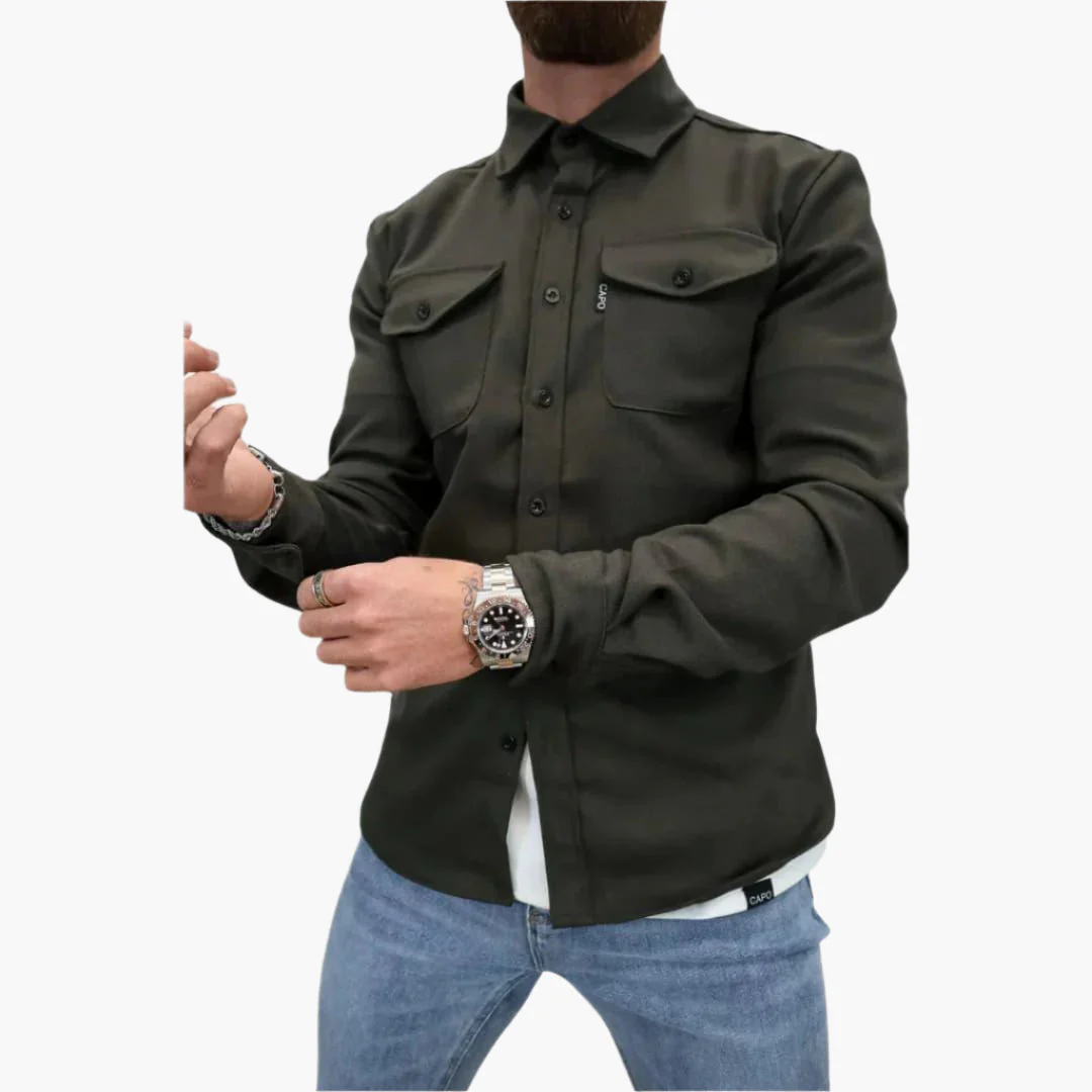 Surchemise Style Veste à Boutons pour Homme – Élégance Décontractée et Polyvalente - Image 3
