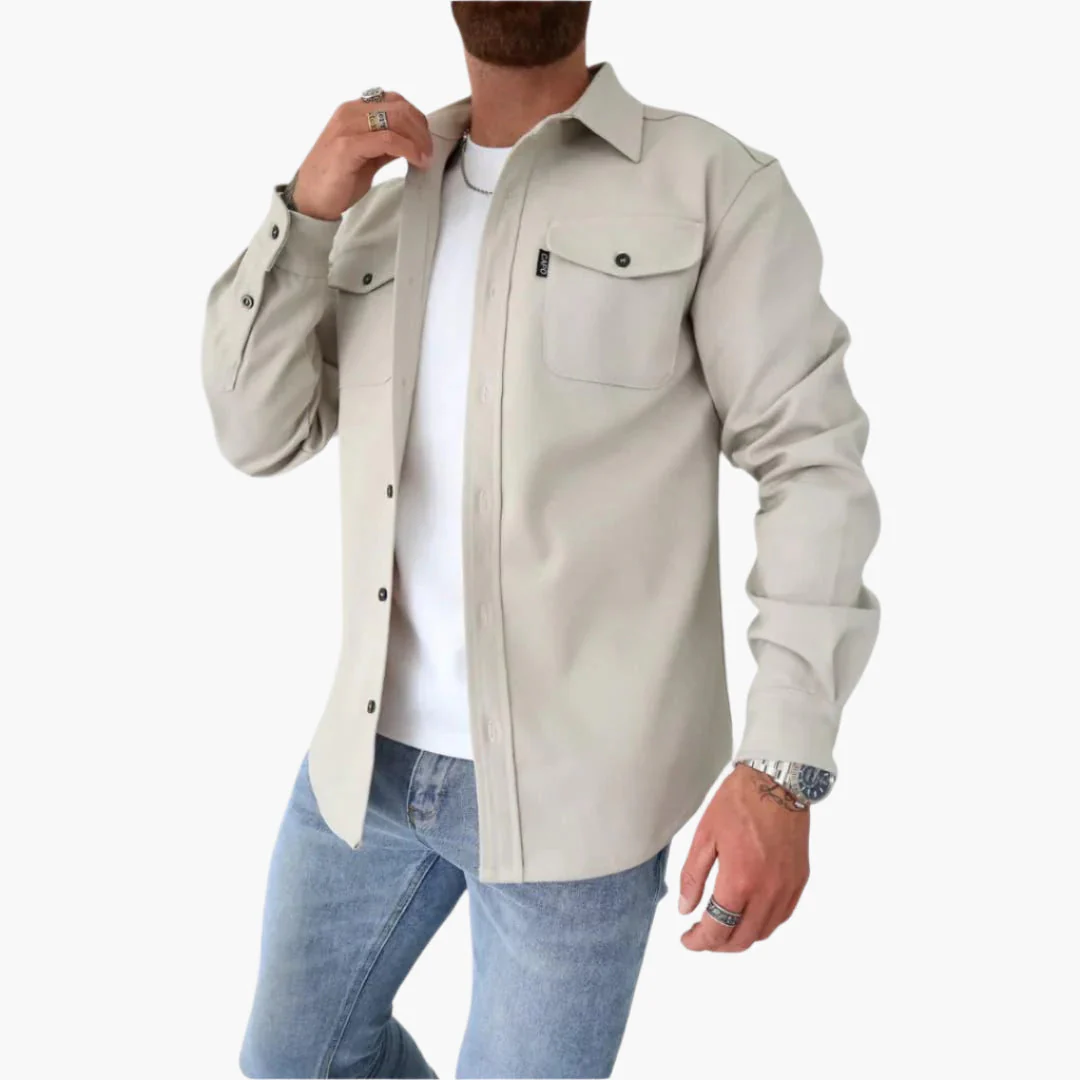 Surchemise Style Veste à Boutons pour Homme – Élégance Décontractée et Polyvalente - Image 9