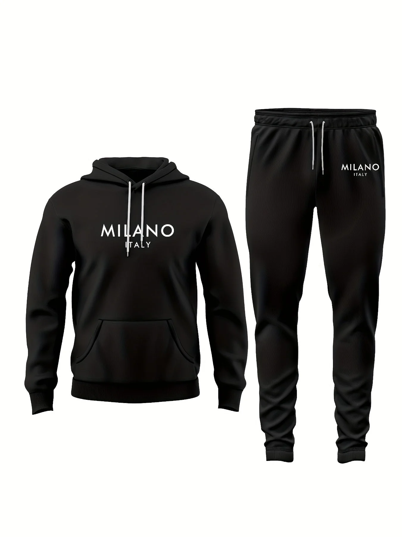 Survêtement à Capuche Homme MILANO ITALY – Ensemble Sweat et Jogging Style Urbain Décontracté - Image 6