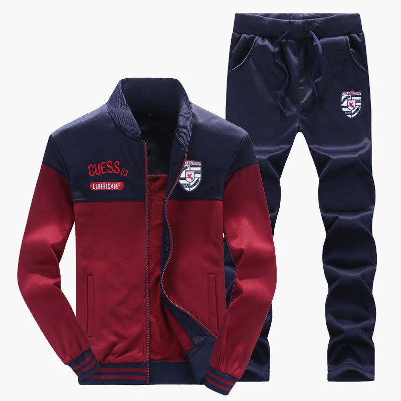 Survêtement Baseball Homme Style Sport Décontracté Ensemble Haut et Pantalon - Image 3