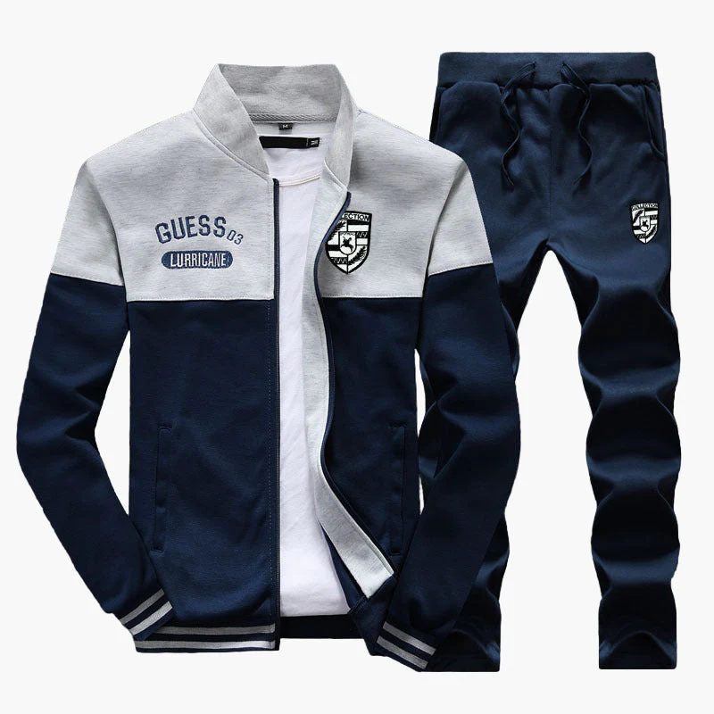 Survêtement Baseball Homme Style Sport Décontracté Ensemble Haut et Pantalon - Image 4