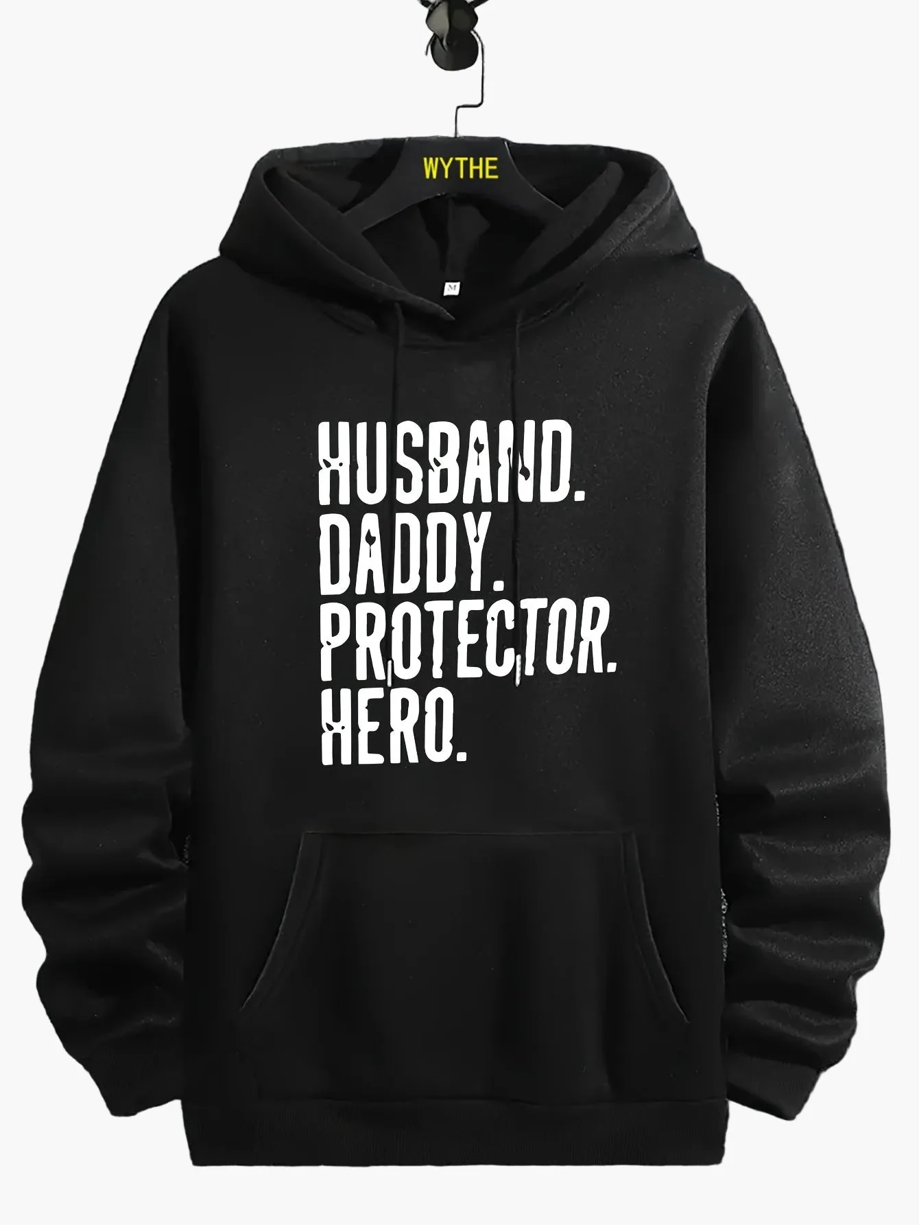 Sweat à Capuche Graphique Homme - HUSBAND DADDY PROTECTOR HERO - Style Décontracté Cadeau Idéal - Image 2