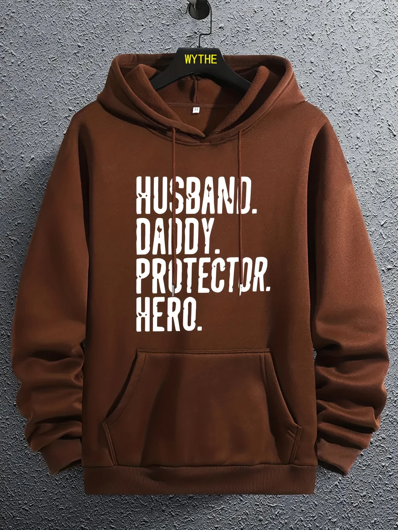 Sweat à Capuche Graphique Homme - HUSBAND DADDY PROTECTOR HERO - Style Décontracté Cadeau Idéal - Image 4