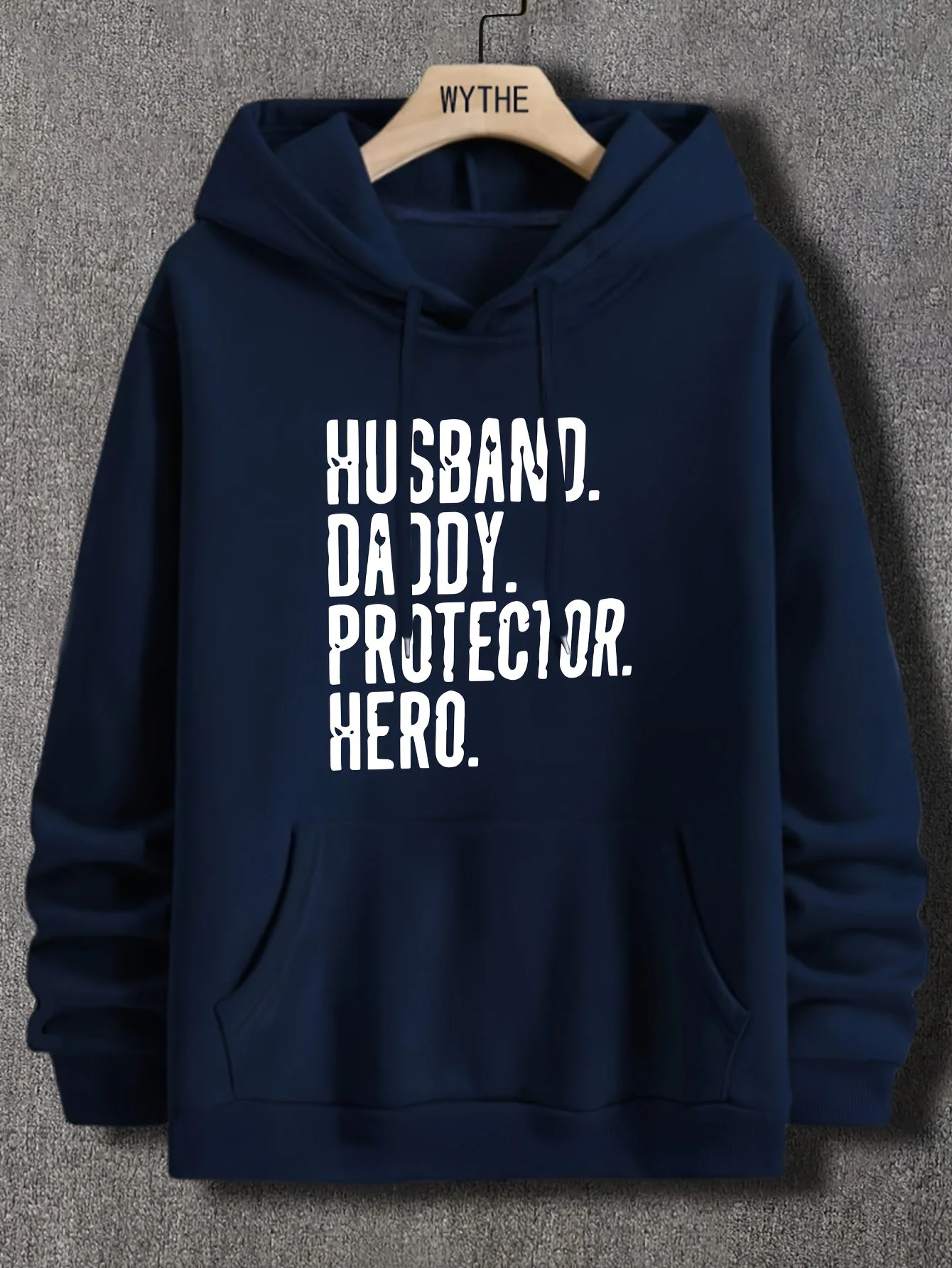 Sweat à Capuche Graphique Homme - HUSBAND DADDY PROTECTOR HERO - Style Décontracté Cadeau Idéal - Image 5