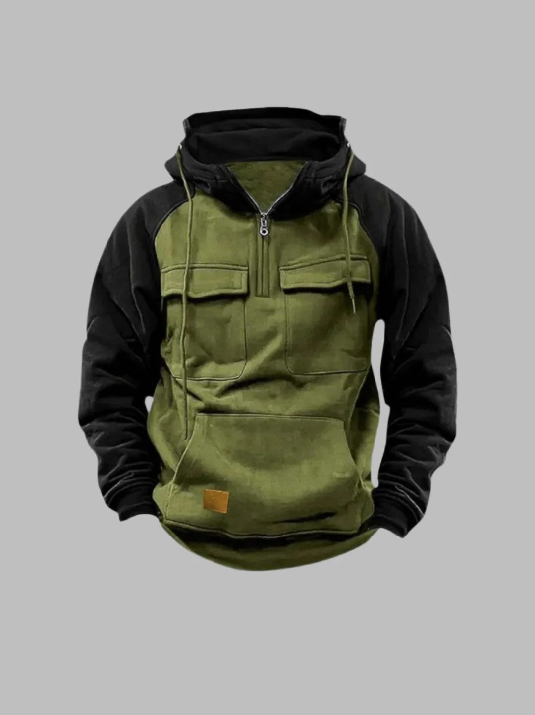 Sweat à Capuche Homme Style Urbain avec Poches et Demi-Zip – Idéal pour l’Hiver et les Loisirs - Image 5