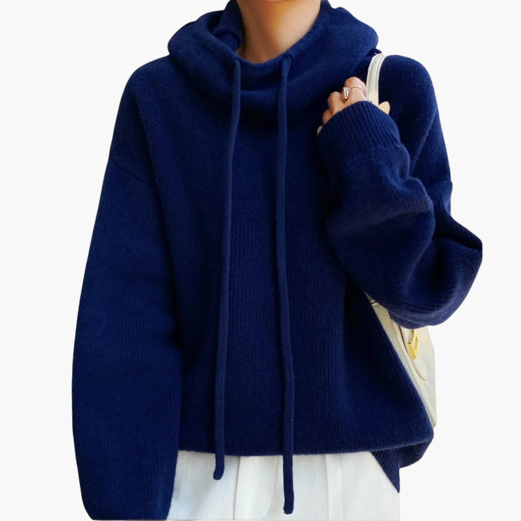 Sweat à capuche en maille pour femme, style décontracté et confortable - Image 8