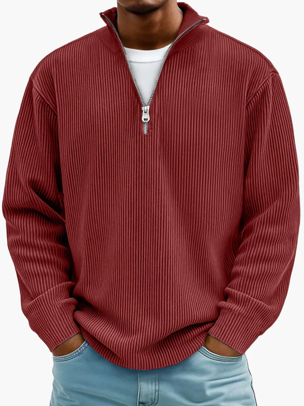 Sweat à demi-zip tendance pour homme – Style décontracté chic, idéal au quotidien - Image 2