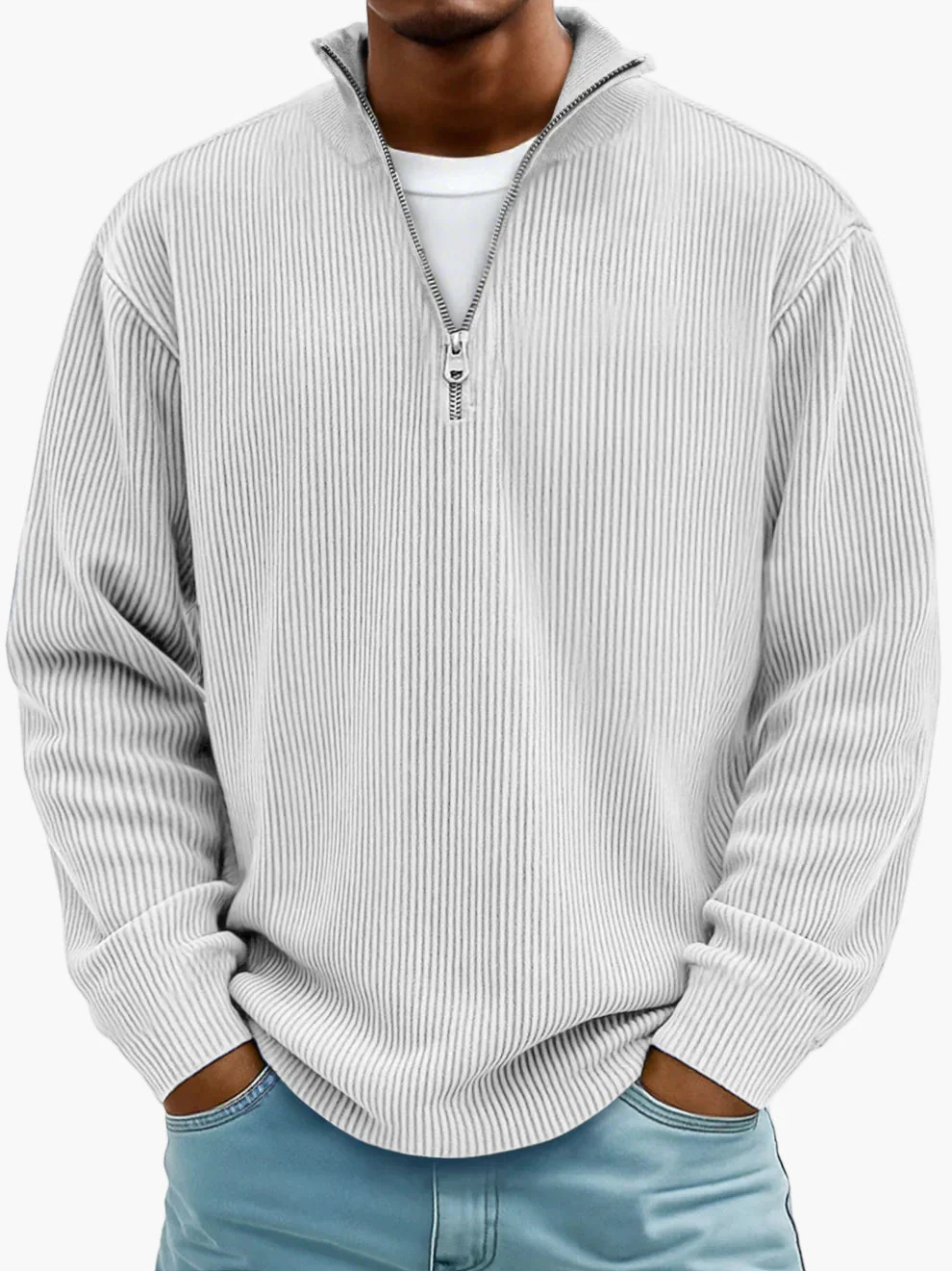Sweat à demi-zip tendance pour homme – Style décontracté chic, idéal au quotidien - Image 5