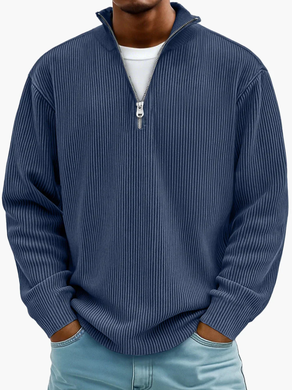 Sweat à demi-zip tendance pour homme – Style décontracté chic, idéal au quotidien - Image 6