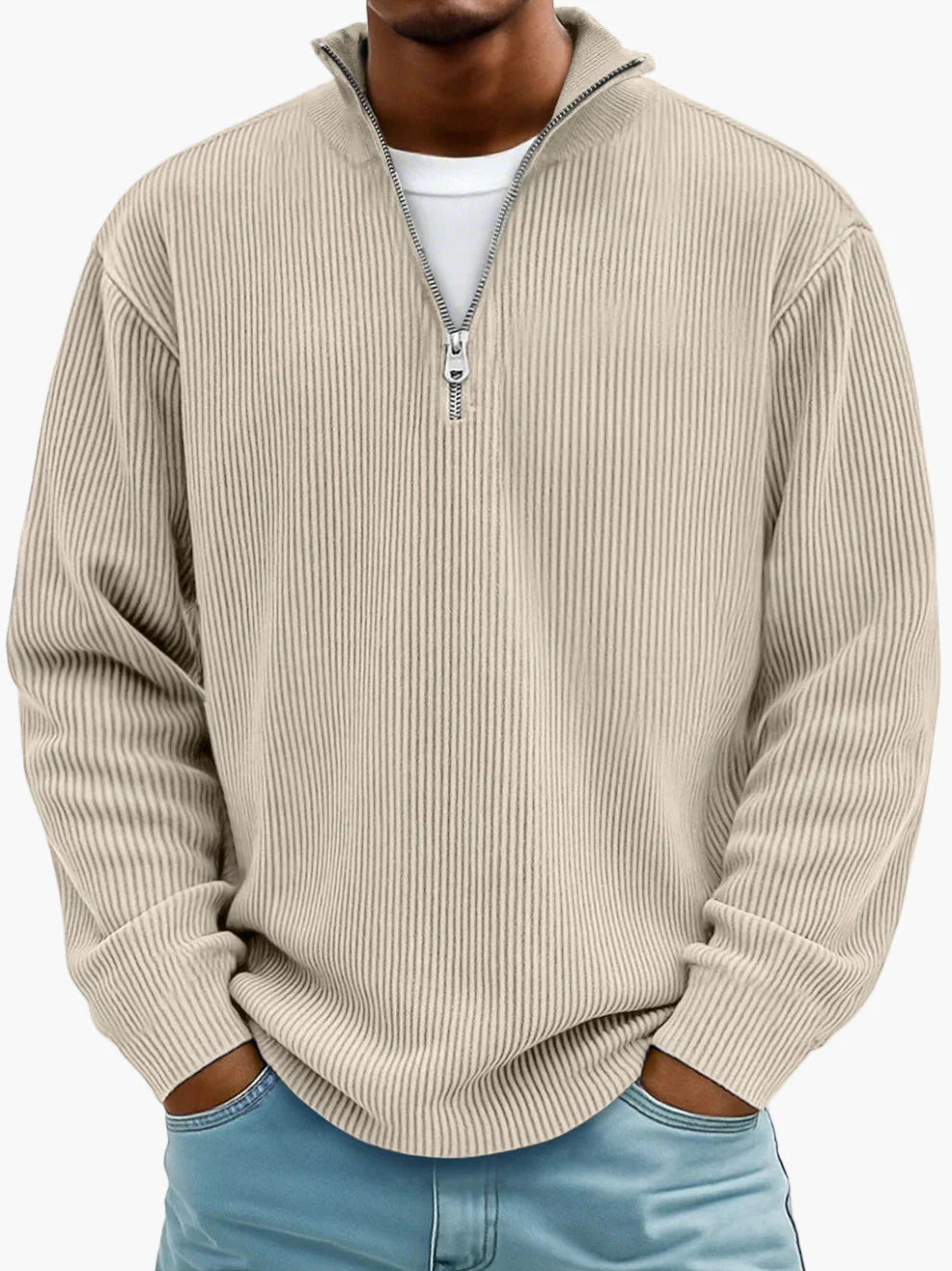 Sweat à demi-zip tendance pour homme – Style décontracté chic, idéal au quotidien - Image 7