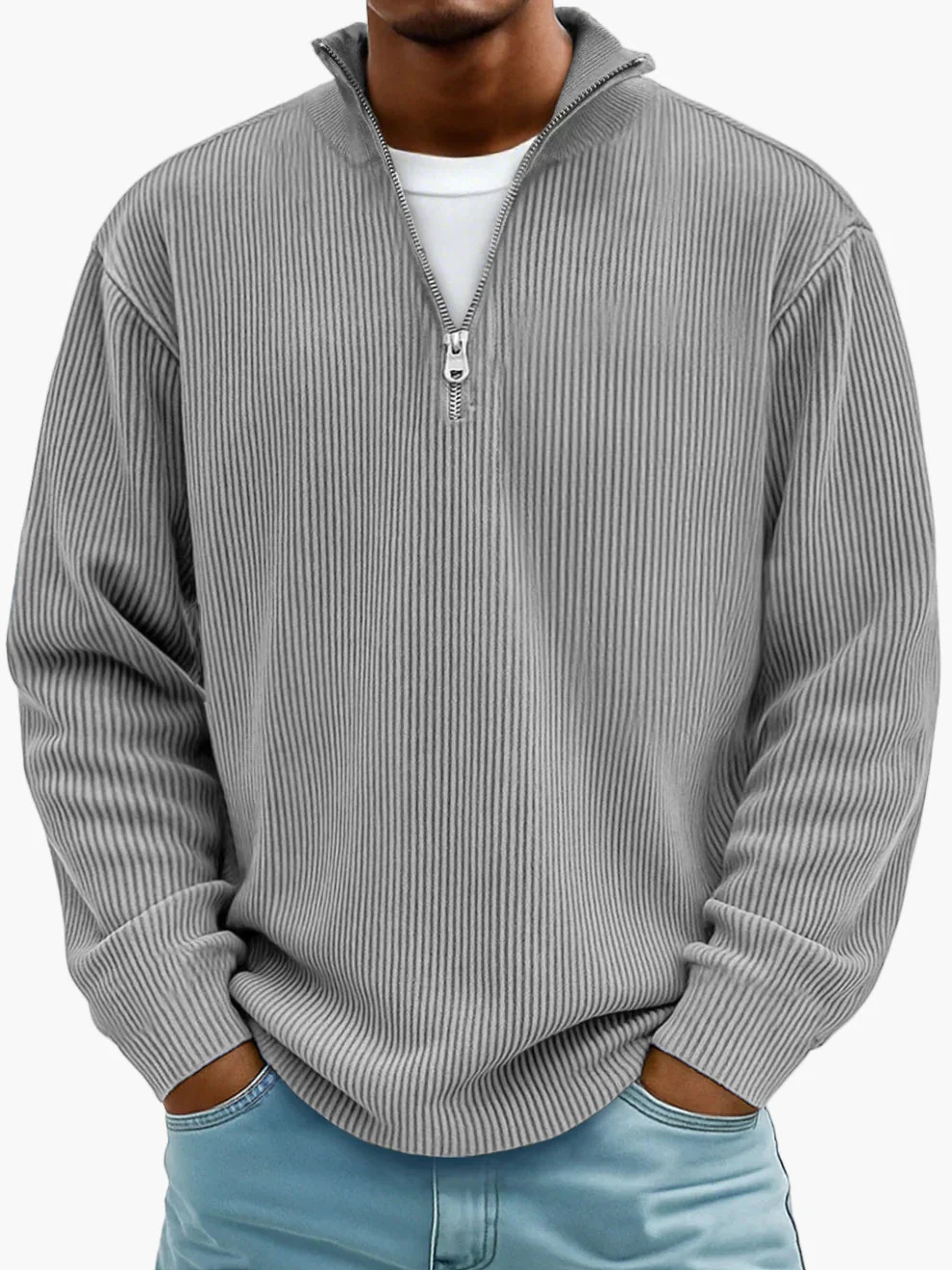 Sweat à demi-zip tendance pour homme – Style décontracté chic, idéal au quotidien - Image 9